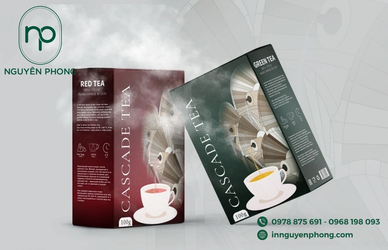 Mẫu hộp giấy đựng trà atiso phổ biến 